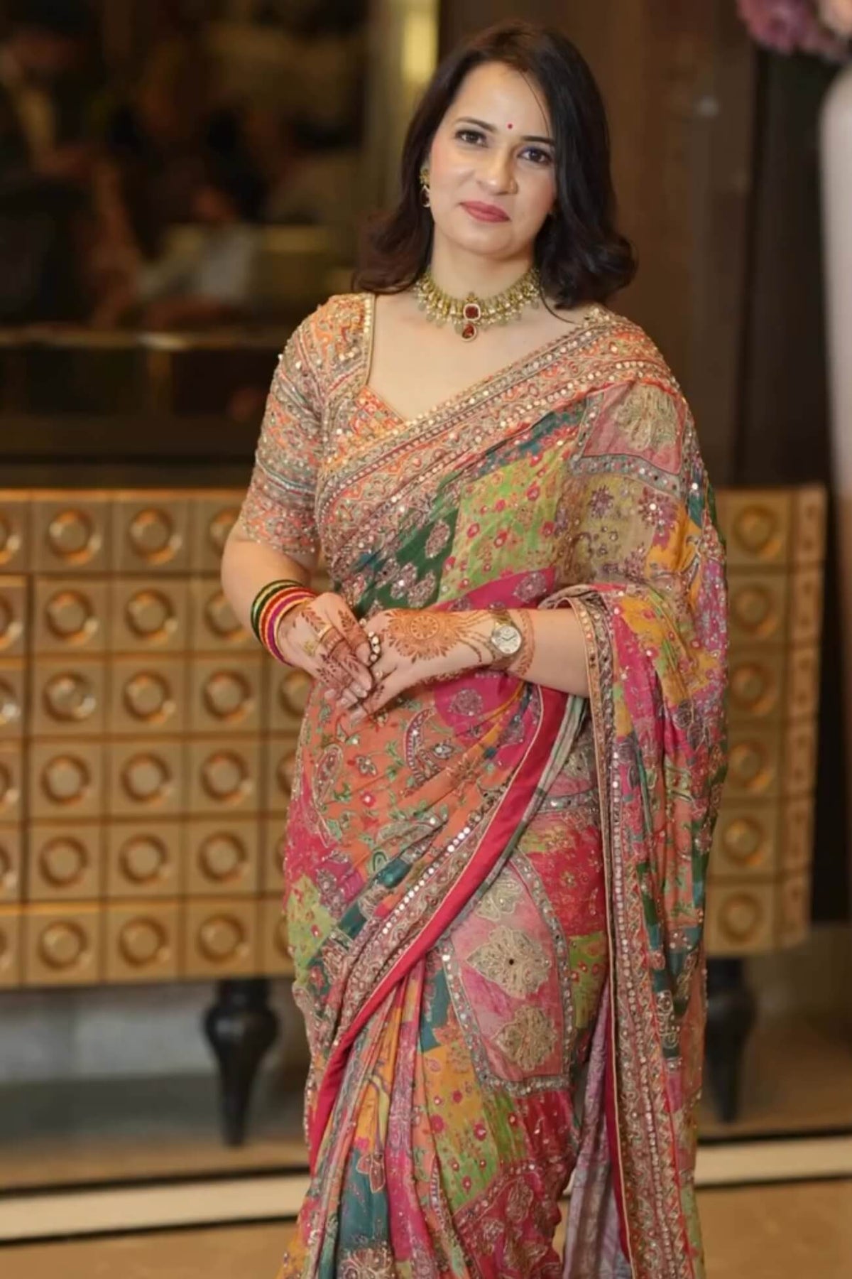 Multicolor Surreptitious - pallu detail